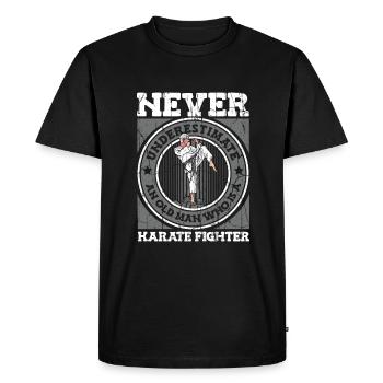 Karaté Karaté Combattant Arts Martiaux - T-shirt Premium bio Homme - noir - Devant - Nico (187cm)