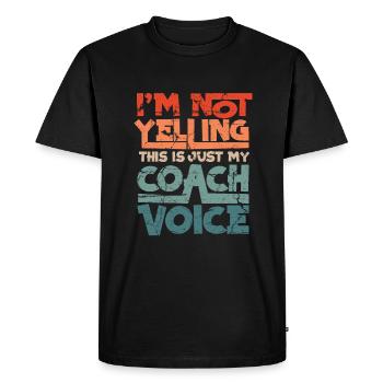 Coach Trainer - Men's Premium Organic T-Shirt - black - Front - Nico (187cm)