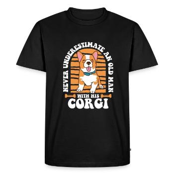 Pembroke Welsh Corgi Chiens Chiens - T-shirt Premium bio Homme - noir - Devant - Nico (187cm)