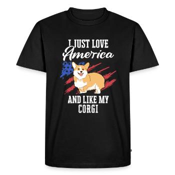 Pembroke Welsh Corgi Chiens Chiens - T-shirt Premium bio Homme - noir - Devant - Nico (187cm)