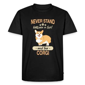 Pembroke Welsh Corgi Chiens Chiens - T-shirt Premium bio Homme - noir - Devant - Nico (187cm)