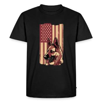 Chien Malinois - T-shirt Premium bio Homme - noir - Devant - Nico (187cm)