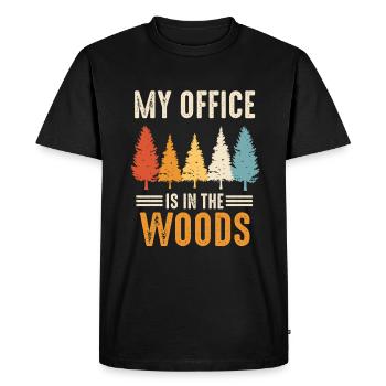 Lumberjack Whale Worker Chainsaw Axe - Men's Premium Organic T-Shirt - black - Front - Nico (187cm)
