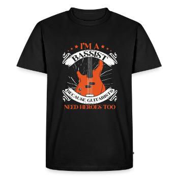 Bass Guitar Bass Bass Instrument - Men's Premium Organic T-Shirt - black - Front - Nico (187cm)
