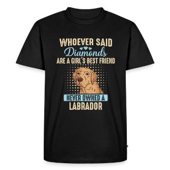 Chien Labrador - T-shirt Premium bio Homme - noir - Devant - Nico (187cm)
