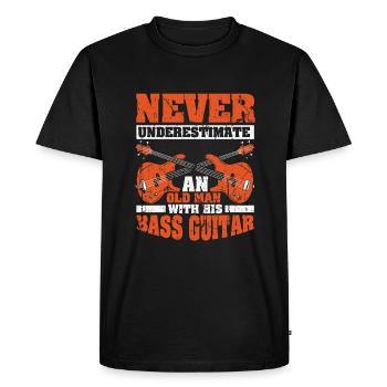 Bass Guitar Bass Bass Instrument - Men's Premium Organic T-Shirt - black - Front - Nico (187cm)