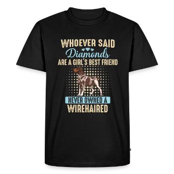 Chien allemand Wirehair - T-shirt Premium bio Homme - noir - Devant - Nico (187cm)