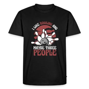Bowling Bowler Pin Ball Bowling Ball - T-shirt Premium bio Homme - noir - Devant - Nico (187cm)