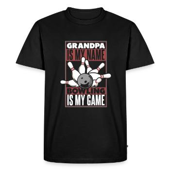 Bowling Bowler Pin Ball Bowling Ball - T-shirt Premium bio Homme - noir - Devant - Nico (187cm)