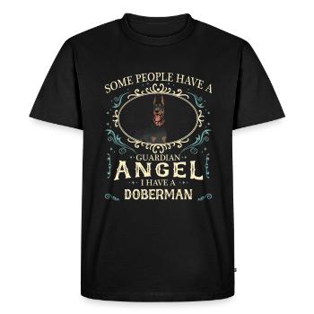 Doberman Pinscher Chien - T-shirt Premium bio Homme - noir - Devant - Nico (187cm)