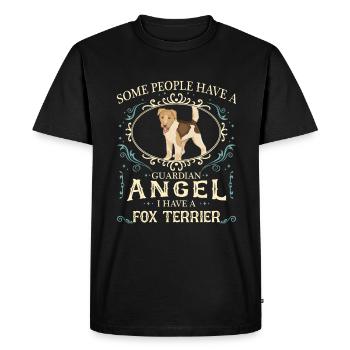 Chien Fox Terrier - T-shirt Premium bio Homme - noir - Devant - Nico (187cm)