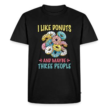 Donut Donuts Candy Bagel - T-shirt Premium bio Homme - noir - Devant - Nico (187cm)