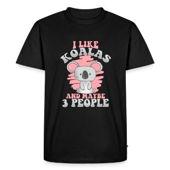 Koala Koalas Koala Bear Animal - Men's Premium Organic T-Shirt - black - Front - Nico (187cm)