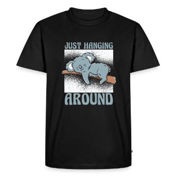 Koala Koalas Koala Bear Animal - Men's Premium Organic T-Shirt - black - Front - Nico (187cm)