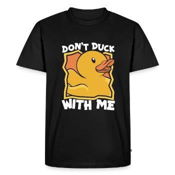 Rubber Ducks Bathroom Yellow Duck - Men's Premium Organic T-Shirt - black - Front - Nico (187cm)