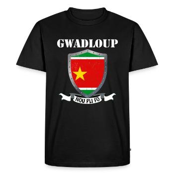 Gwadloup nou pli fo Cadeau Guadeloupe - T-shirt Premium bio Homme - noir - Devant - Nico (187cm)