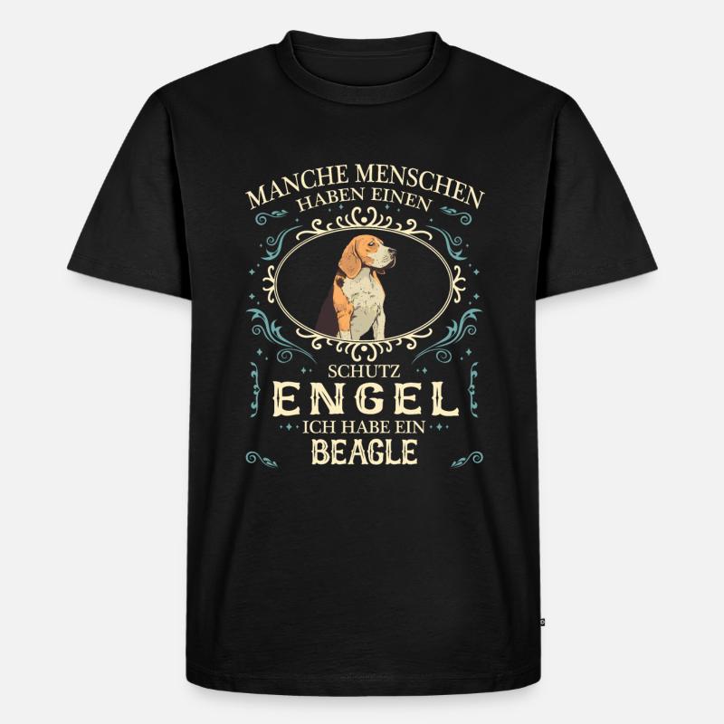 Beagle Hund Hundehalter - Männer Premium Bio T-Shirt - Schwarz