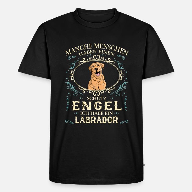 Labrador Hund Hundehalter - Männer Premium Bio T-Shirt - Schwarz