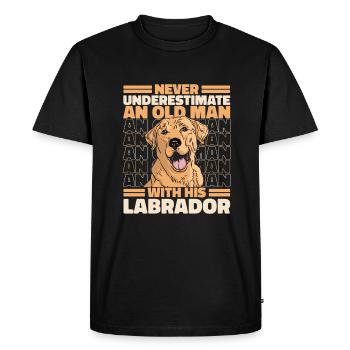 Chien Labrador - T-shirt Premium bio Homme - noir - Devant - Nico (187cm)