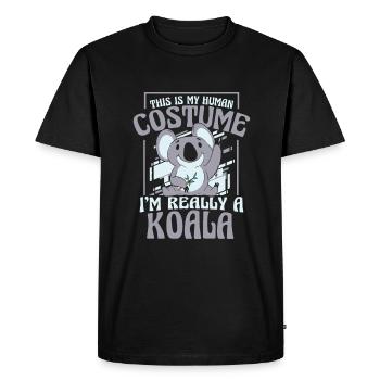 Koala Koalas Koala Bear Animal - Men's Premium Organic T-Shirt - black - Front - Nico (187cm)