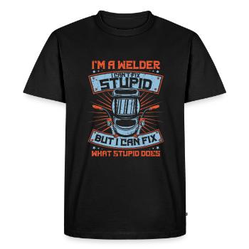 Soudeur Métallurgiste - T-shirt Premium bio Homme - noir - Devant - Nico (187cm)