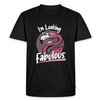 Flamant Rose Animal - T-shirt Premium bio Homme - noir - Devant - Nico (187cm)