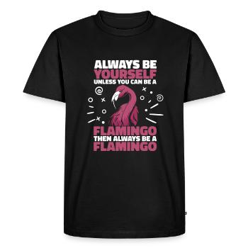 Flamant Rose Animal - T-shirt Premium bio Homme - noir - Devant - Nico (187cm)
