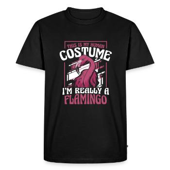 Flamant Rose Animal - T-shirt Premium bio Homme - noir - Devant - Nico (187cm)