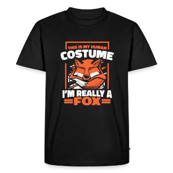 Fox Foxes Animal - Men's Premium Organic T-Shirt - black - Front - Nico (187cm)
