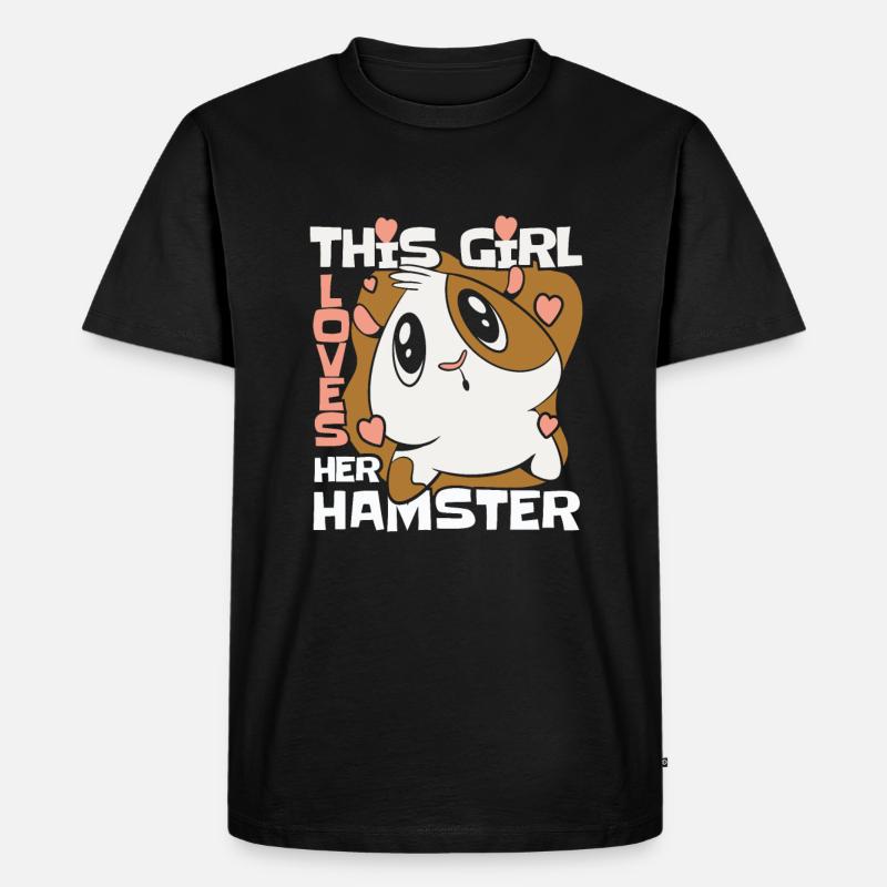 Hamster - Männer Premium Bio T-Shirt - Schwarz