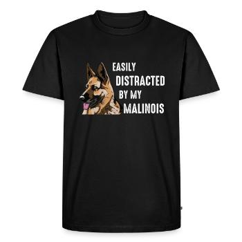 Chien Malinois - T-shirt Premium bio Homme - noir - Devant - Nico (187cm)