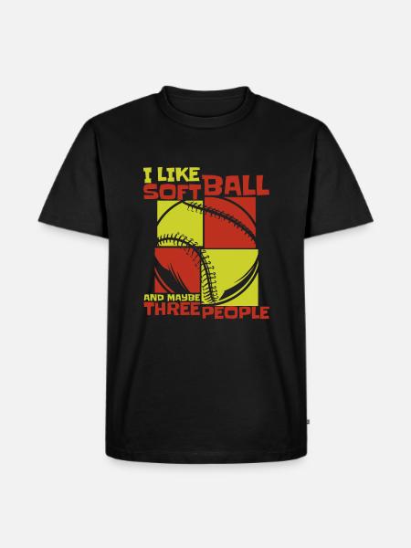 Softball Sport Softball Player - Men's Premium Organic T-Shirt - black