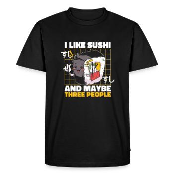 Sushi Japanese Food Maki Sushi Kawaii - Men's Premium Organic T-Shirt - black - Front - Nico (187cm)