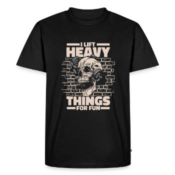 Weightlifting Fitness Bodybuilding Weightlifter - Men's Premium Organic T-Shirt - black - Front - Nico (187cm)