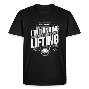 Weightlifting Fitness Bodybuilding Weightlifter - Men's Premium Organic T-Shirt - black - Front - Nico (187cm)