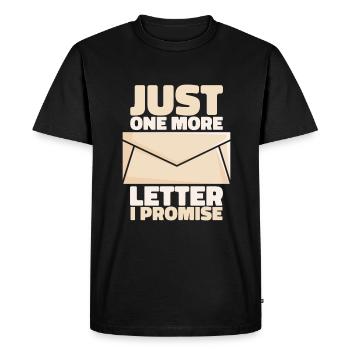 Facteur Employé postal Poste Transporteur de colis - T-shirt Premium bio Homme - noir - Devant - Nico (187cm)