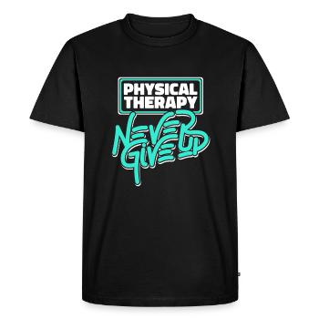 Assistante thérapeute en physiothérapie - T-shirt Premium bio Homme - noir - Devant - Nico (187cm)