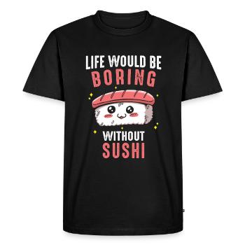 Sushi Japanese Food Maki Sushi Kawaii - Men's Premium Organic T-Shirt - black - Front - Nico (187cm)
