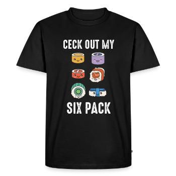 Sushi Japanese Food Maki Sushi Kawaii - Men's Premium Organic T-Shirt - black - Front - Nico (187cm)