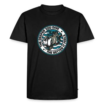 Sous-marin sous-marin Marin marin - T-shirt Premium bio Homme - noir - Devant - Nico (187cm)