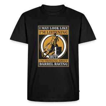 Courses de chevaux Courses de barils De chevaux Barils de chevaux - T-shirt Premium bio Homme - noir - Devant - Nico (187cm)