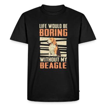 Chien Beagle - T-shirt Premium bio Homme - noir - Devant - Nico (187cm)