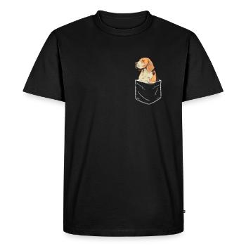 Chien Beagle - T-shirt Premium bio Homme - noir - Devant - Nico (187cm)