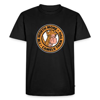 Camel Desert Camels Egypt - Men's Premium Organic T-Shirt - black - Front - Nico (187cm)