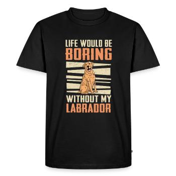 Chien Labrador - T-shirt Premium bio Homme - noir - Devant - Nico (187cm)