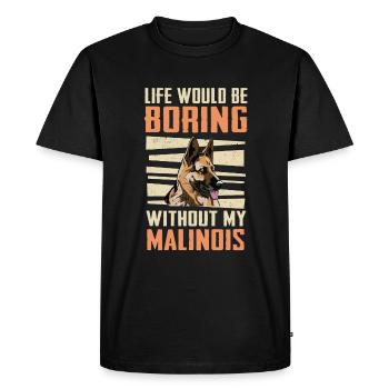 Chien Malinois - T-shirt Premium bio Homme - noir - Devant - Nico (187cm)