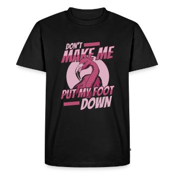 Flamant Rose Animal - T-shirt Premium bio Homme - noir - Devant - Nico (187cm)