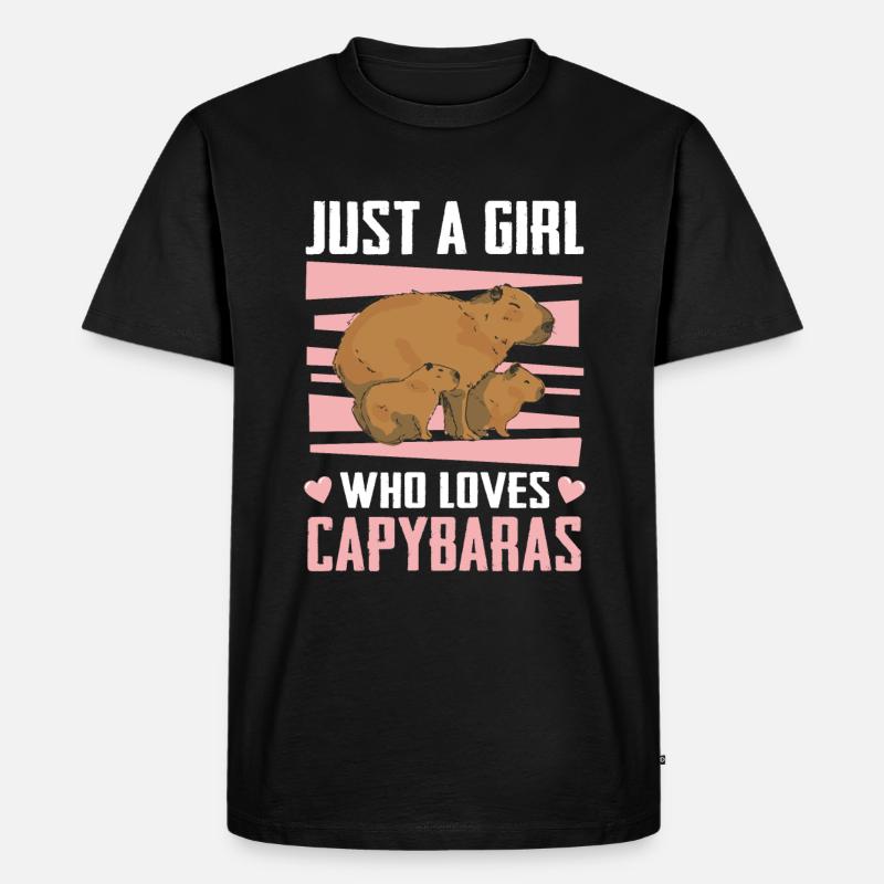 Capybara Nagetier Tier - Männer Premium Bio T-Shirt - Schwarz