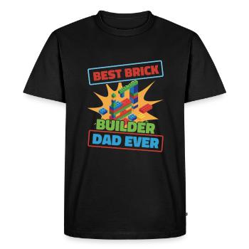Brick Builder Brick Building Master Builder Klemmb - Men's Premium Organic T-Shirt - black - Front - Nico (187cm)