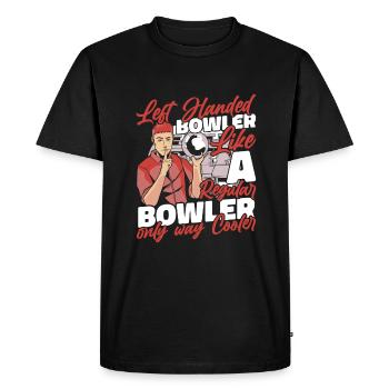 Bowling Bowler Pin Ball Bowling Ball - T-shirt Premium bio Homme - noir - Devant - Nico (187cm)